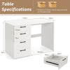 Modern Computer Desk Home Office Desk w/4-Drawers Wooden Laptop Desk Workstation