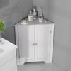 Corner Bathroom Cabinet Freestanding Bathroom Storage Unit W/ Adjustable Shelf