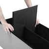 Folding Storage Ottoman Box Drawer Footstool Foldable Bench Chair Footrest Linen
