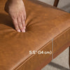2 Pack Accent Chair PU Leather Armchair for Living Room Brown