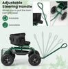 Outdoor Heavy-Duty Gardening Cart w/ 26 cm Tires-Green