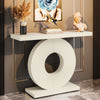 Tribesigns Modern Console Table with Geometric Base, 100 cm Wood Entryway Table