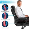 Office Chair PU Leather Desk Chair Computer Swivel Chair with Back Support Black