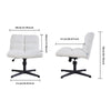 Teddy Velvet Accent Chair Height Adjustable Swivel Office Desk Chair Metal Legs