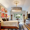 Super Bright Crystal Ceiling Light Height Adjustable Pendant Chandelier Lights