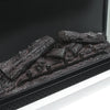 TV Stand with Log Insert Fireplace - White-Electric Fire 3 Colour Flame-150x70cm