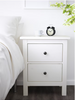 White Chest of 2 Drawers Bedroom Storage Unit Cabinet Modern 54x66cm