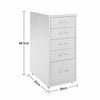3-10 Drawers Metal Office Filing Cabinet Drawer Unit on Castors Cupboard Wheeled