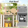 Garden Storage box Shed Small, Wooden-Patterned Tool Shed with Adjustable Shelve