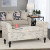 Velvet Upholstered Ottoman Bed End Bench Vintage Window Seat Lounge Storage Box