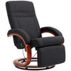 Swivel Recliner Chair with Footstool, Manual Reclining Chair for Living Room