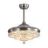Reversible LED Crystal Ceiling Fan Lights Chandelier Lamp with Remote Control UK