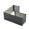Corner L-Shape Galvanized Metal Raised Bed Garden Outdoor Vegetable Grow Planter