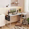L-Shaped Corner Desk 120x70cm Computer Desk with Storage Shelves Workstation
