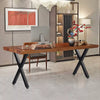 2PC Industrial Metal Steel Table Legs Cross X Frame for Dining/Bench/Office/Desk