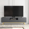 180cm TV Unit I Sideboard Cabinet I Cupboard TV Stand I Grey Gold Carved Doors