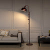 Industrial Tall Floor Lamp Metal Frame Adjustable Rustic Lamp 180° Lampshade