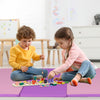 Sports Play Mat Gymnastics Mat with Carry Handles 240 x 116 x 5 cm Pink