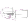 Bed Frame with Headboard 90x200 Solid Wood Pine E1W6