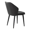 Set of 2 PU Dining Chair Steel Leg Wide Backrest Home Furniture Restaurant Hotel