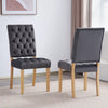 1/2/4/6 Dining Chairs Armchair High Back Linen/Velvet Upholstered Wood Legs Home