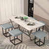 Dining Breakfast Stools 5x Cube PU Cube Nesting Footstool Ottoman Vanity Chair
