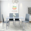Round Square Rectangular Dining Table 2/4 Wooden Chairs Kitchen Room Restaurant