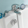 Luxury Bathroom Sink Bath Filler Tap Shower Mixer Taps Chrome with Hand Held Set