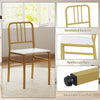 COSTWAY 5 Piece Dining Table Set Round Kitchen Table & 4 Chairs-White