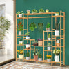 9-Tier Bamboo Plant Holder Stand Plant Shelf Storage Organizer Display Rack