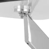 Clear Glass Round Table Dining/Meeting Stand Desk With Metal Chrome X Tube Legs