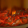 Black Electric Fireplace Log Burning Flame Stove Fire Heater Thermal Wood 1800W