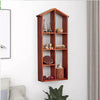 Vintage 10 Grids / House Shape Floating Wall Shelf Wooden Storage Display Rack