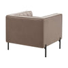 Dusk Madison Sand Velvet & Black Metal Armchair RRP £215