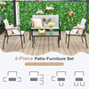 4 Pieces Patio Furniture Set Outdoor All-Weather Conversation Set Grey