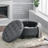 2 Sided Round Coffee Table Ottoman Stool Pouf Footstool Chair Padded Seat Pouffe