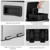 Metal Step Trash Can 60L Step Trash Garbage Can W/Dual Compartments