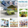 3m x 6m Heavy Duty Carport Garage Car Shelter Galvanized Steel Open Tent