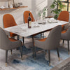 Stunning Extendable Dining Table Kitchen Dinner 8-12 Seater Marble Kitchen Room