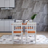 Solid Wooden Classic Dining Table and 4 Chairs Set Honey Kitchen Home Furniture