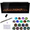 40" WALL INSERT/MOUNTED MEDIA FLAMES FIRE ELECTRIC FIREPLACE RGB LED LOG BURNER