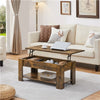 Lift Top Coffee Table with Storage Wooden Sofa Side End Table for Living Room