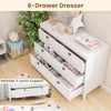 Home Storage Cabinet Kitchen Buffet Cabinet Sideboard-White