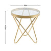 Contemporary Round Tempered Glass Sofa Side Coffee Table End Lamp Stand
