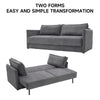 Modern 3 Seater Grey Sofa Couch Love Seat Settee with Storage Tufted Comfortable