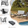 4 Pieces Patio Furniture Set Outdoor All-Weather Conversation Set Grey