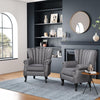 Fireside Fabric Occasional Armchair Padded Seat Sofa Lounge Shell WingBack Chair