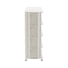 Shoe Rack with Wheels Entryway Hallway Shoes Organizer Storage Shelf Stand White