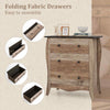 77cm Farmhouse Chest of Drawers Storage Organizer w/ Anti-tipping Kit-Coffee