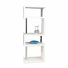 Miami High Gloss Slim Shelving Unit In White